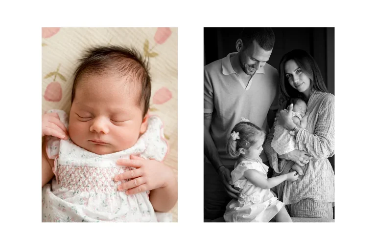 obiteljske fotografije s novom bebom