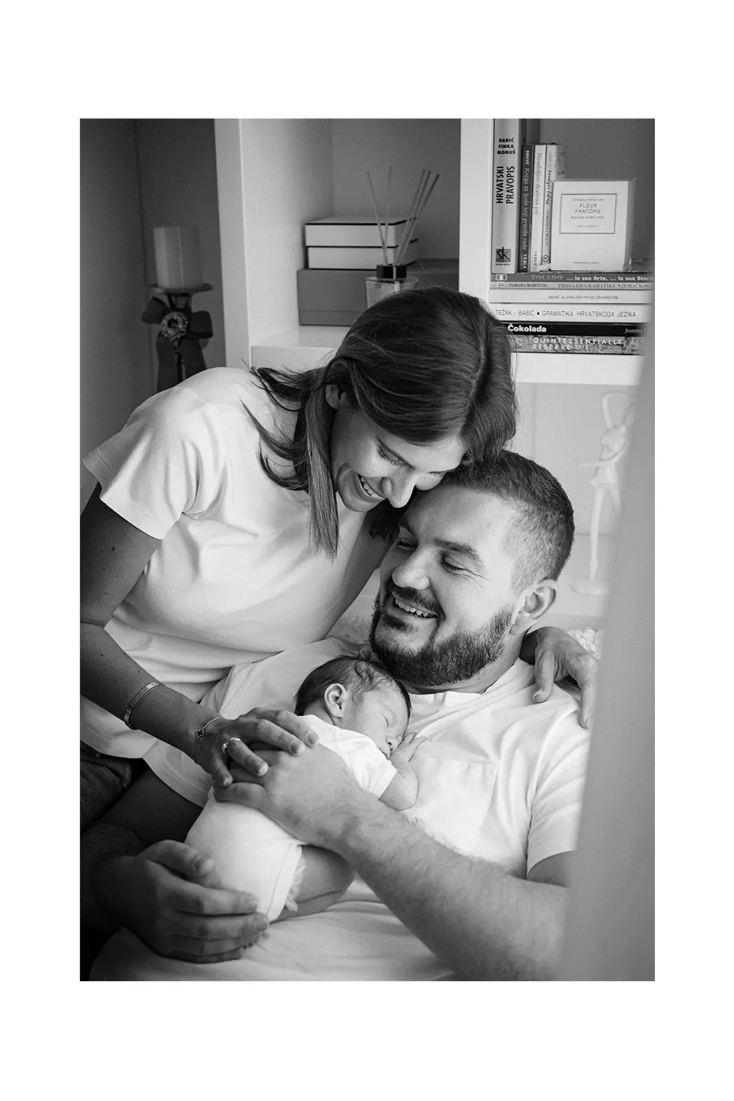 Obiteljski portret s novorođenčetom u Zagrebu